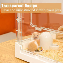 PIDINUK hamster cage foldable design saves space when stored.