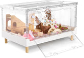 PIDINUK hamster cage front view for easy feeding and interaction.