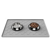 Pieviev dog cat food mat with raised edge contains spills for clean floors