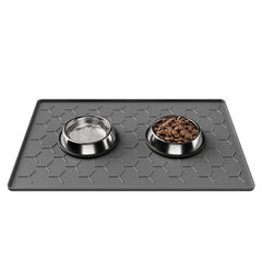 Pieviev raised-edge pet bowl mat supports clean mealtimes and prevents spills.