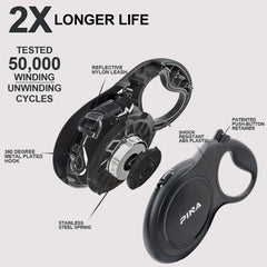 Pina anti-slip handle offers comfortable control on longer strolls