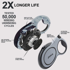 Pina Upgraded Leash anti-slip handle close-up for comfort