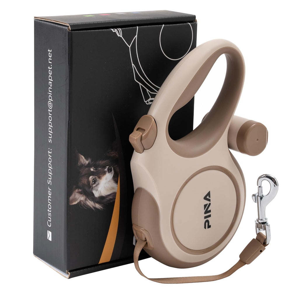 PINA Upgraded Retractable Leash showing 26ft extended reach for safe exploration