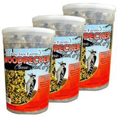 Pine Tree Farms Woodpecker Log Block attracts woodpeckers to your yard