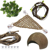 PINVNBY bearded dragon hammock for climbing and comfortable basking opportunities.