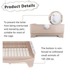PINVNBY low-entry litter pan enables easy access for pets.