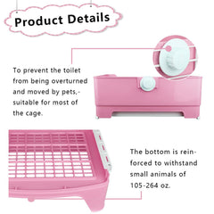 PINVNBY large rabbit litter box side view highlights sturdy construction for durability.