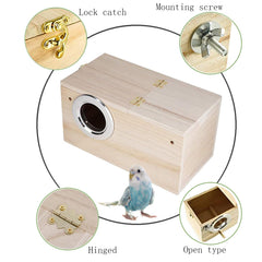 PINVNBY parakeet nesting box arc design for stable shape and safety