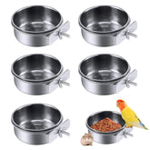 PINVNBY parrot feeding cups in cage prevent tipping and keep meals tidy.