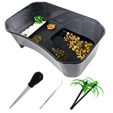 PINVNBY turtle tank with basking area supports healthy basking and observation.