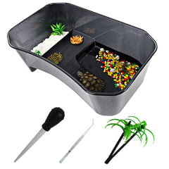 PINVNBY turtle tank with basking area supports healthy basking and observation.