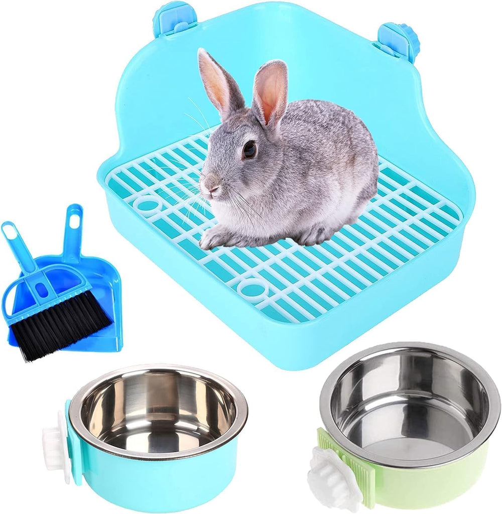 PINVNBY rabbit litter box in cage corner for tidy pet potty