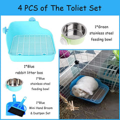 PINVNBY litter box with mesh design protects tiny feet
