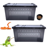 PINVNBY reptile enclosure with ventilated lid for fresh air