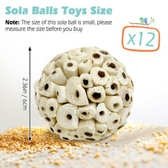 PINVNBY sola ball natural texture close-up; safe plant-based chew material.