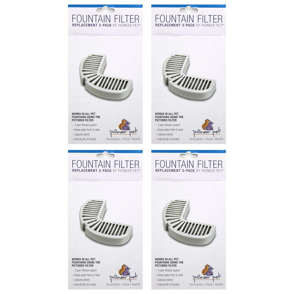 Pioneer Pet replacement filters for ceramic fountains improve water clarity and freshness.