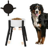 Piskyet raised-dog-bowl-stand with stable base for steady meals