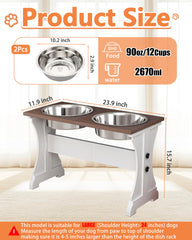 Piskyet two stainless steel bowls offer durable, easy-to-clean feeding options.