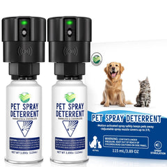 Piutezo cat spray deterrent system front view showing compact indoor design for discreet deterrence.