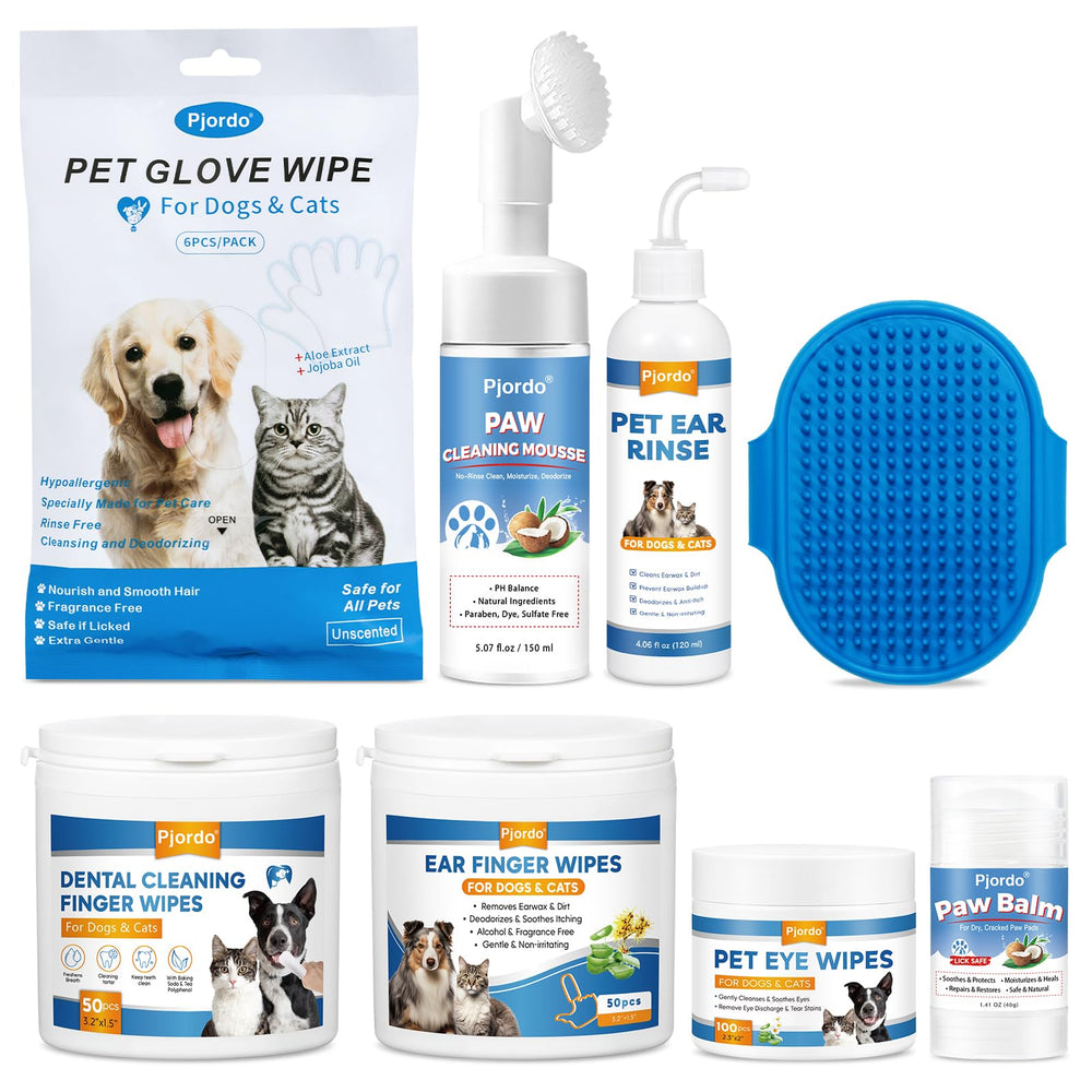 Pjordo teeth cleaning finger wipes remove plaque and freshen breath after meals.