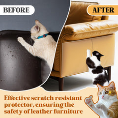 PJT Leather-compatible-protector preserves original leather look while shielding from claws.