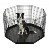 PJYuCien dog playpen bottom pad shows waterproof surface for mess containment