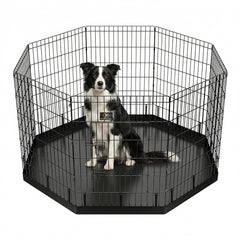 PJYuCien dog playpen bottom pad shows waterproof surface for mess containment