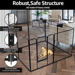 PJYuCien square-base playpen setup provides a roomy, safe play area.