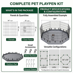 PJYuCien playpen ground stakes stabilize on grass for outdoor setups.