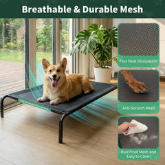 PJYuCien square-tube frame detail highlights stable joints for active dogs.