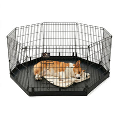 PJYuCien dog playpen bottom pad assembly for secure, spill-free setup at home.