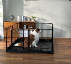 PJYuCien dog playpen door open for easy puppy access