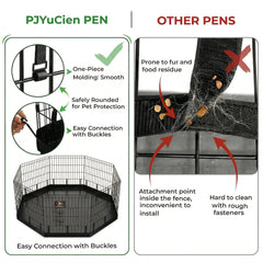 PJYuCien dog playpen metal frame stays rust-resistant for indoor outdoor use.