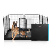PJYuCien dog playpen with storage bag set up for travel