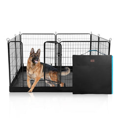 PJYuCien dog playpen with storage bag set up for travel