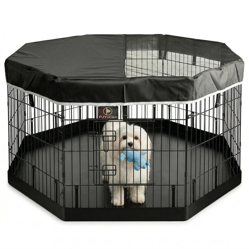PJYuCien dog playpen top cover provides indoors supervision and outdoor shade