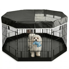 PJYuCien dog playpen top cover provides indoors supervision and outdoor shade