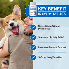 PKperekond L-Theanine for cats with a content, relaxed expression.
