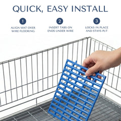 Planet Rabbit blue ABS mat is dishwasher safe for cleaning.