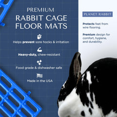 Planet Rabbit blue mats with locking tabs stay secure.
