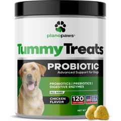 Planopaws Tummy Treats soft chews with probiotics for dogs' digestion and gut health