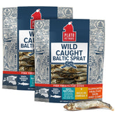 Plato air-dried fish treats show whole Baltic Sprat for tasty rewards.
