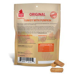 PLATO Real Strips grain-free soft-textured treats designed for easy chewing.