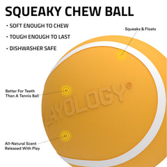 Playology cheddar cheese scented ball with long-lasting aroma for engaging play.