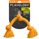 Playology Dri-Tech Rope Tug for large dogs with long-lasting cheddar scent