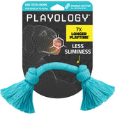Playology Dri-Tech Rope Tug for medium dogs, durable interactive toy for long chew sessions.