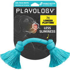 Playology Dri-Tech Rope Tug for medium dogs, durable interactive toy for long chew sessions.