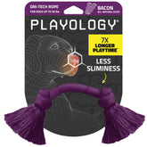 Playology Dri-Tech Rope Tug-of-War for tough chewers, longer engagement during play.