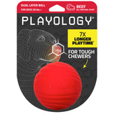 Playology dual-layer ball is a durable chew toy for tough chewers.