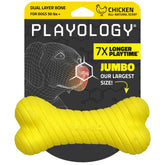 Playology dual-layer bone dog toy—durable chew for large dogs